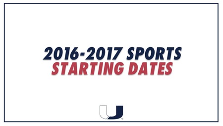 2016-2017 High School Sports Starting Dates